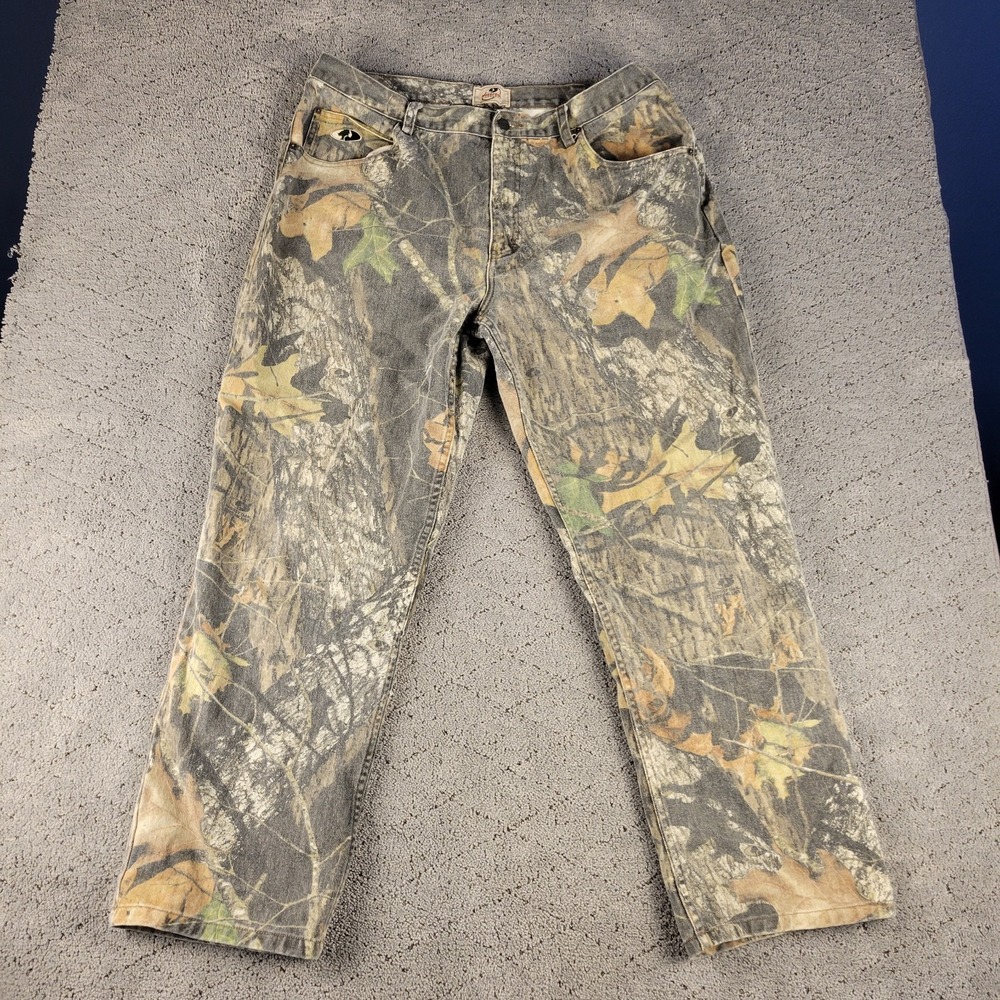 Mossy Oak Jeans Mens 40x32 Camo Breakup Explorer Jean Straight Leg Hunting